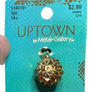 Vintage - Metal Gallery Studded Metallic spike ball charm/pendant/zipper pull